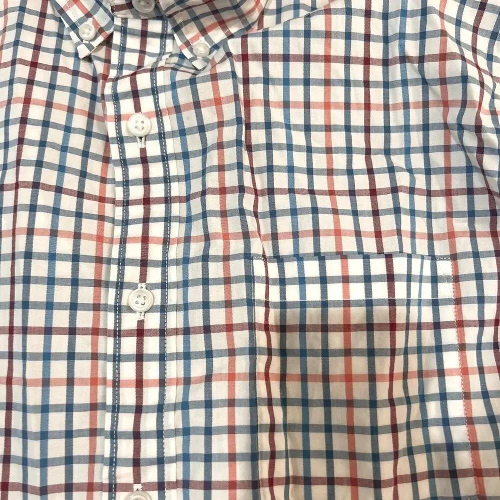 J. Crew‎ J.Crew Flex Shirt Men's Medium Button Down Plaid Red & Blue Preppy (9)